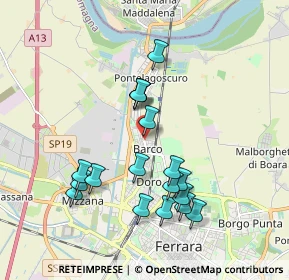Mappa Via Bentivoglio, 44123 Ferrara FE, Italia (1.80167)