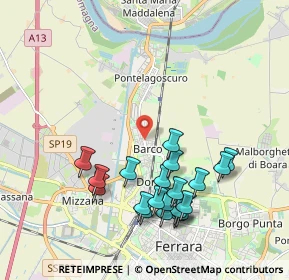 Mappa Via Bentivoglio, 44123 Ferrara FE, Italia (2.076)