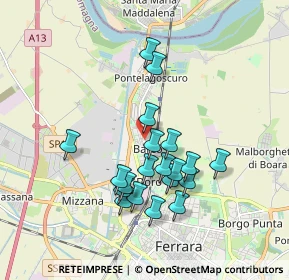Mappa Via Bentivoglio, 44123 Ferrara FE, Italia (1.6405)