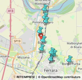 Mappa Via Bentivoglio, 44123 Ferrara FE, Italia (1.82091)