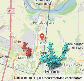 Mappa Via Bentivoglio, 44123 Ferrara FE, Italia (2.4235)