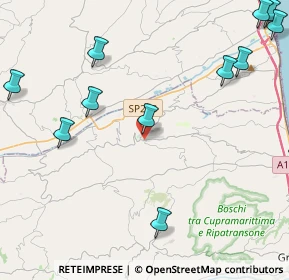 Mappa Via Alcide De Gasperi, 63062 Montefiore dell'Aso AP, Italia (6.35615)