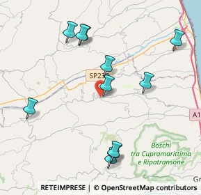 Mappa Via Alcide De Gasperi, 63062 Montefiore dell'Aso AP, Italia (4.44818)