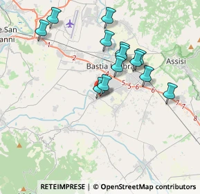 Mappa Via Fernando de Rosa, 06083 Bastia Umbra PG, Italia (3.57231)