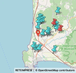 Mappa Via Chiusagrande prima, 57021 Campiglia Marittima LI, Italia (6.26444)