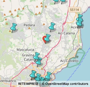 Mappa Viale della regione, 95037 San Giovanni La Punta CT, Italia (6.9375)