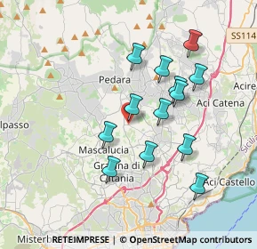 Mappa Via Raffaello Sanzio, 95030 Tremestieri Etneo CT, Italia (3.70231)