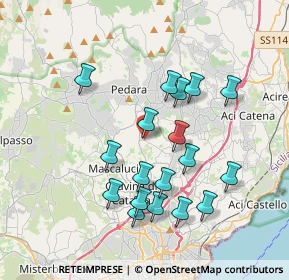 Mappa Via Raffaello Sanzio, 95030 Tremestieri Etneo CT, Italia (3.97667)