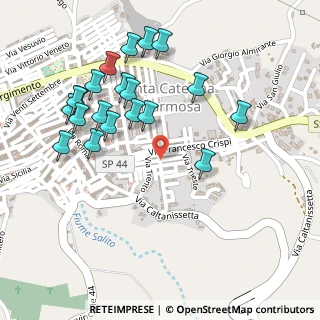 Mappa Via F. Crispi, 93018 Santa Caterina Villarmosa CL, Italia (0.297)