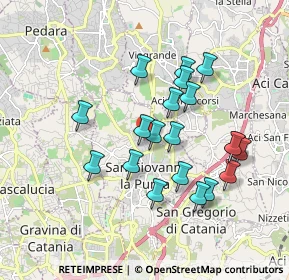 Mappa Via Ancona, 95037 San Giovanni La Punta CT, Italia (1.8785)