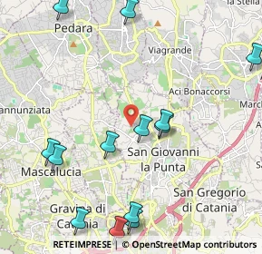 Mappa Via Vulcano, 95037 San Giovanni la punta CT, Italia (2.88385)