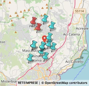 Mappa Via Vulcano, 95037 San Giovanni la punta CT, Italia (2.72571)