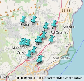 Mappa Contrada Bottazzi, 95037 San Giovanni La Punta CT, Italia (3.37333)