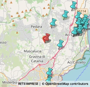 Mappa Via Aspromonte, 95037 San Giovanni la punta CT, Italia (6.3865)