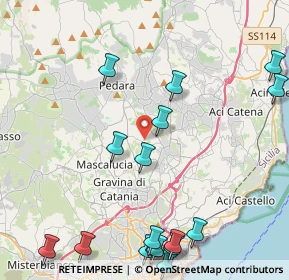 Mappa Via Aspromonte, 95037 San Giovanni la punta CT, Italia (6.33353)