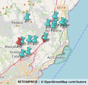 Mappa Via dei Belfiore, 95028 Valverde CT, Italia (3.85857)