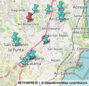 Mappa Via Mario Tosto, 95028 Valverde CT, Italia (2.42667)