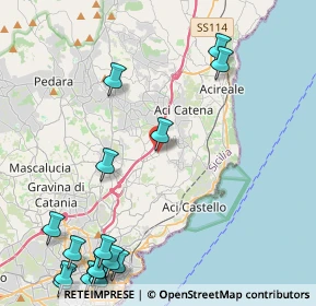 Mappa Via Mario Tosto, 95028 Valverde CT, Italia (6.91063)