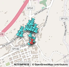 Mappa Via Mario Tosto, 95028 Valverde CT, Italia (0.13077)