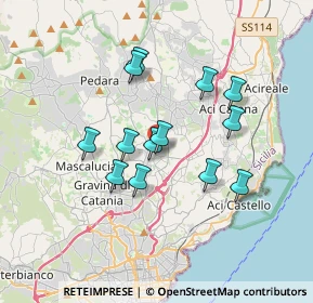 Mappa Via Pisa, 95037 San Giovanni La Punta CT, Italia (3.31462)