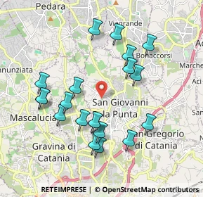 Mappa Via Maestrale, 95037 San Giovanni la punta CT, Italia (2.1225)