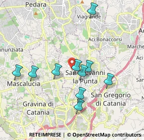 Mappa Via Maestrale, 95037 San Giovanni la punta CT, Italia (2.22636)