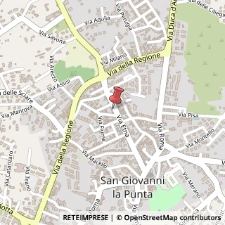 Mappa Via Etna, 83, 95037 San Giovanni la Punta, Catania (Sicilia)