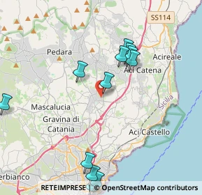 Mappa Via Taormina, 95037 San Giovanni La Punta CT, Italia (5.0175)