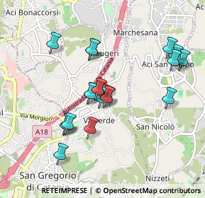 Mappa Via Etnea, 95028 Valverde CT, Italia (0.9385)