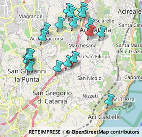 Mappa Via Etnea, 95028 Valverde CT, Italia (2.3585)