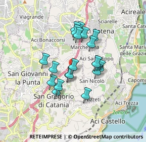 Mappa Via Etnea, 95028 Valverde CT, Italia (1.54)