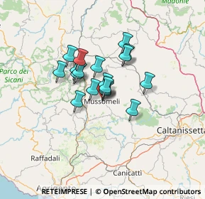 Mappa Via Vitaliano Brancati, 93014 Mussomeli CL, Italia (9.64167)