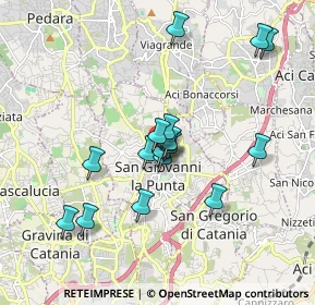 Mappa Via Palermo, 95037 San Giovanni La Punta CT, Italia (1.73176)