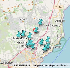 Mappa Via Aurora, 95037 San Giovanni La Punta CT, Italia (3.60714)