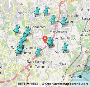 Mappa Via delle Rose, 95028 Valverde CT, Italia (2.02133)