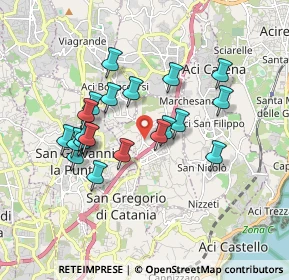 Mappa Via delle Rose, 95028 Valverde CT, Italia (1.78)