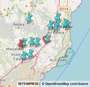 Mappa Via delle Rose, 95028 Valverde CT, Italia (3.76143)