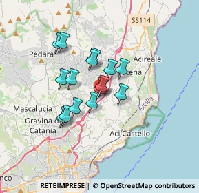 Mappa Via delle Rose, 95028 Valverde CT, Italia (2.75667)