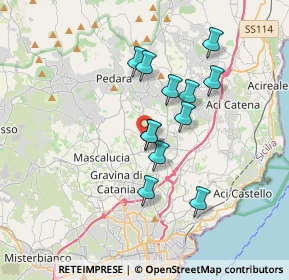 Mappa Via Mario Famà, 95037 San Giovanni la punta CT, Italia (3.23167)