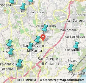Mappa Via Marte, 95037 San Giovanni La Punta CT, Italia (3.21667)