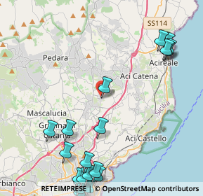 Mappa Via Catira Santa Lucia Parco Commerciale i Portali, 95037 San Giovanni La Punta CT, Italia (6.7505)