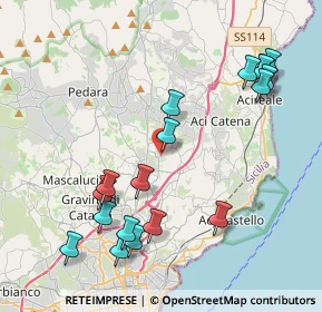 Mappa Via Catira Santa Lucia Parco Commerciale i Portali, 95037 San Giovanni La Punta CT, Italia (5.11278)