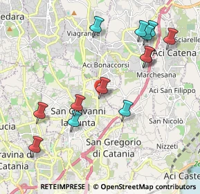 Mappa Via Catira Santa Lucia Parco Commerciale i Portali, 95037 San Giovanni La Punta CT, Italia (2.44077)