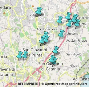 Mappa Via Catira Santa Lucia Parco Commerciale i Portali, 95037 San Giovanni La Punta CT, Italia (2.0845)