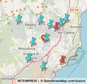 Mappa Via Savona, 95037 San Giovanni La Punta CT, Italia (4.16364)