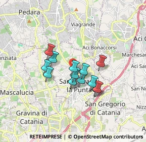 Mappa Via Savona, 95037 San Giovanni La Punta CT, Italia (1.34571)