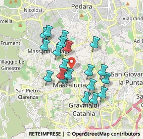 Mappa VIA A. DE GASPERI, 95028 Mascalucia CT, Italia (1.703)