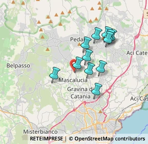 Mappa VIA A. DE GASPERI, 95028 Mascalucia CT, Italia (3.29083)