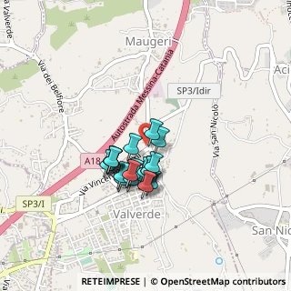 Mappa Valverde, 95039 Valverde CT, Italia (0.3505)