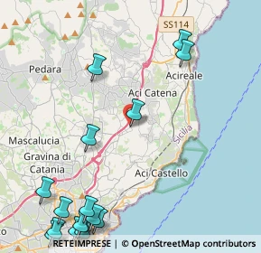 Mappa Via Maugeri, 95028 Valverde CT, Italia (6.93313)